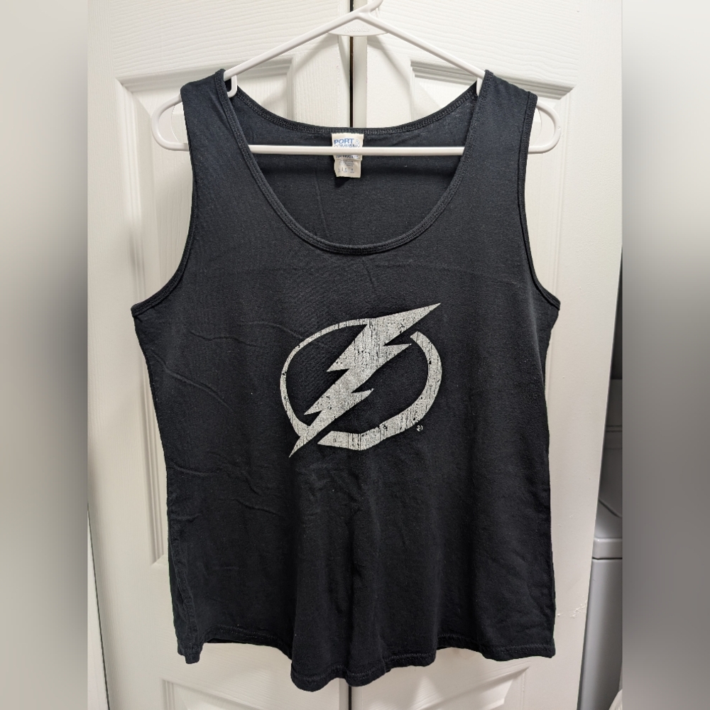 Black Tank Top with Tampa Bay Lightning Logo